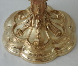 Solid silver gilt antique French Gothic Chalice
